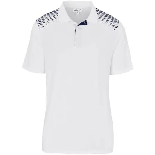 Mens Aerogrid Golf Shirt White Front